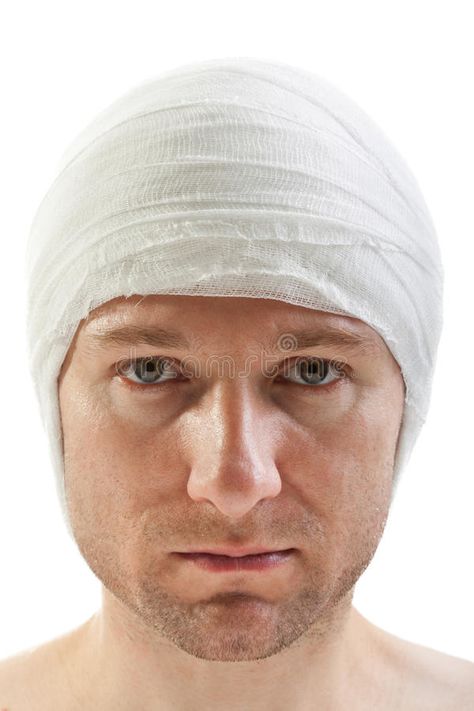 Bandage on wound head. White bandage on human brain concussion wound head , #sponsored, #head, #White, #Bandage, #wound, #brain #ad Bandage Drawing, Head Bandage, Head Wound, Human Brain, Creative Icon, Photo Background, Photo Backgrounds, Pose Reference, Stock Images Free