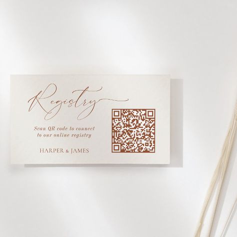 QR Code Wedding Registry Neutral Minimalist Boho Enclosure Card Neutral Minimalist, Wedding Enclosure Cards, Wedding Registry, Enclosure Cards, Qr Code, Wedding Suits, Boho Wedding, Coding