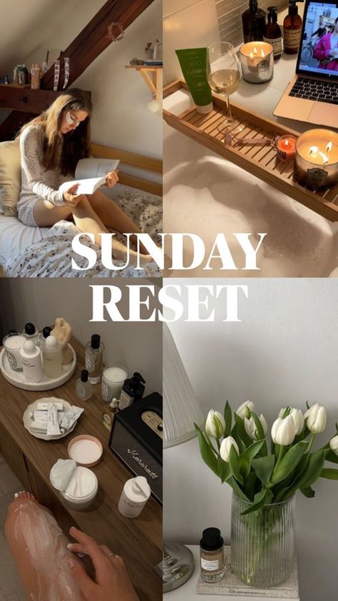 Need some Sunday reset ideas? This post shares with you 17 Sunday reset and relax ideas you can do today and everyday. Self-care | self-love | how to love yourself l collage | that girl aesthetic | glow up | mood | sunday vibes Relax Ideas, Reset Ideas, Sunday Rest, Evening Yoga, Sunday Reset, Sunday Inspiration, How To Love Yourself, Weekly Routine, Tea Reading