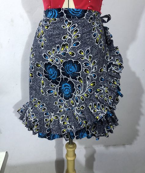 Here’s a detailed & easy to follow tutorial on how to sew a wrap skirt with frills. Wrapper Skirt, Ankara Wrap Skirt Styles, Simple Wrap Skirt Pattern, Long Wrap Skirt Outfit, Ankara Wrap Skirt, Wrap Dress Tutorial, Wrap Skirt Outfit, Wrap Skirt Tutorial, Short Pencil Skirt