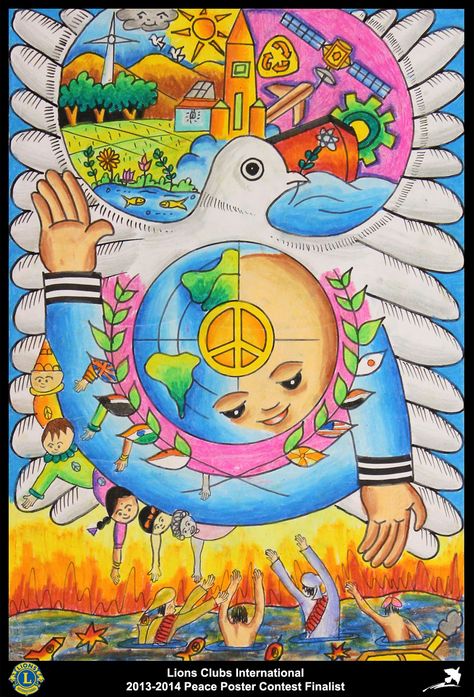 Finalist from India (Tisayanvilai Lions Club) - 2013-2014 Peace Poster Contest Drawings Of Quotes, Save Energy Paintings, Poster Drawing Ideas, Save Water Poster Drawing, Peace Drawing, India Logo, Art Competition Ideas, Very Easy Drawing, Poster Competition