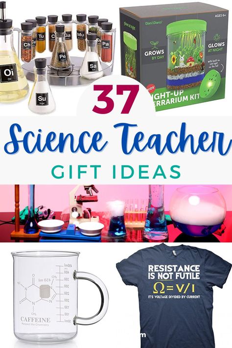 Let’s make science fun again! These are the best science gifts to make your teacher smile, laugh, get excited and be glad that they have the awesome responsibility of teaching science to you. Science Teacher Appreciation Gifts, Science Teacher Appreciation, Science Teacher Gifts Diy, Gift Ideas For Science Teacher, Gifts For Science Teachers, Gifts For Biology Teachers, Anatomy Teacher, Chemistry Teacher Gift, Male Teacher Gifts