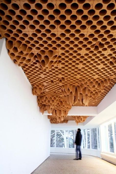 ceiling design ideas Architecture Ceiling, Parametric Architecture, Ceiling Treatments, Parametric Design, Ceiling Panels, Ceiling Tiles, False Ceiling, The Ceiling, Acoustic Panels