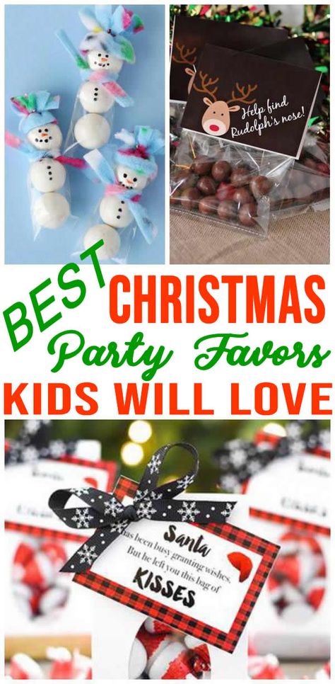 INCREDIBLE Party Favors! Christmas party favor ideas that are easy and fun! Goodie bags, DIY ideas, party favor bags and more. BEST Christmas party favors for kids and children for Christmas parties or birthday parties or Winter Wonderland Parties! Handmade Christmas Party Favors, Christmas Kids Party Favors, Christmas Take Home Treats For School, Christmas Snack Bags For Kids, Goodie Bag Ideas For Kids Christmas, Christmas Treat Bags For Kids School Party Favors, Class Christmas Treats For Kids, School Christmas Party Favors For Kids, Christmas Treats For Students