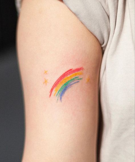 Lgbt Tattoo, Rainbow Tattoo, Bookish Tattoos, Rainbow Tattoos, Scary Tattoos, Beautiful Tattoo, B Tattoo, Line Art Tattoos, Next Tattoo