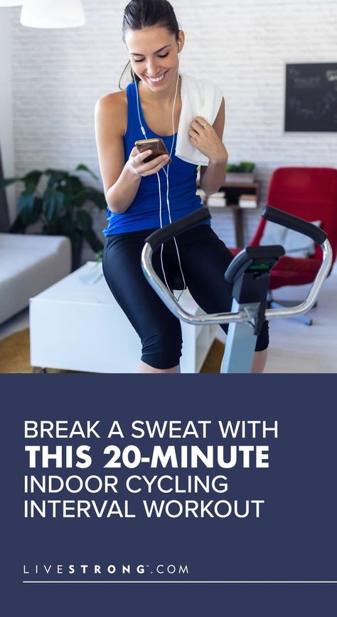 This 20-minute stationary bike workout is all about speed. You'll alternate between sprinting and recovery intervals for a quick at-home indoor cycling routine. Indoor Cycle Routines, Class Workout, Stationary Bike Workout, Bike Workout, Healthier Habits, Indoor Cycling Bike, Spinning Workout, Interval Workout, Wellness Trends