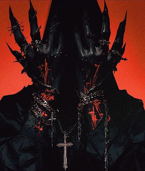 Chains Aesthetic Dark, Hands Anime, Red Black Aesthetic, Aesthetic Cross, Red And Black Aesthetic, Hades Aesthetic, Chain Aesthetic, Red Demon, Demon Aesthetic