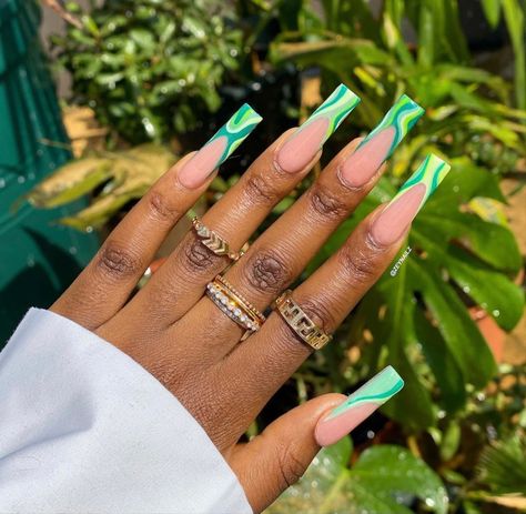 nails Baddie Essentials, Lime Green Nails, Basic Nail, Fashionable Nails, Nail Appointment, Green Acrylic Nails, Tapered Square Nails, Green Nail Designs, Drip Nails