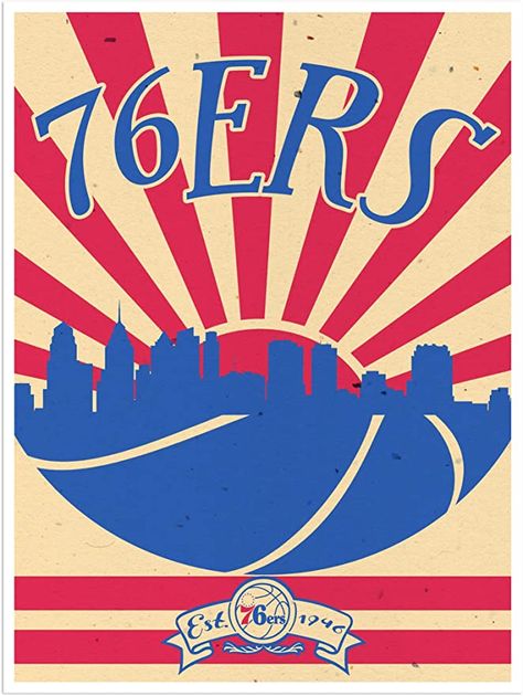 Amazon.com: Philadelphia 76ers Poster Sunset Art Print 12x16 Wall Decor : Sports & Outdoors 76ers Aesthetic, Philadelphia Art Print, Philly Art, Happy Prints, Philadelphia Poster, Infographic Ideas, Philadelphia Art, 90s Art, Sports Posters