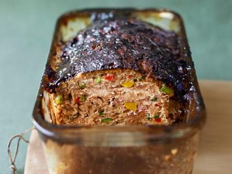 Veggie Meatloaf, Meatless Meatloaf, Balsamic Glaze Recipes, Bobby Flay Recipes, Diva Hair, Vegetable Meatloaf, Tomatoes Recipe, Healthy Weeknight Dinners, Turkey Meatloaf