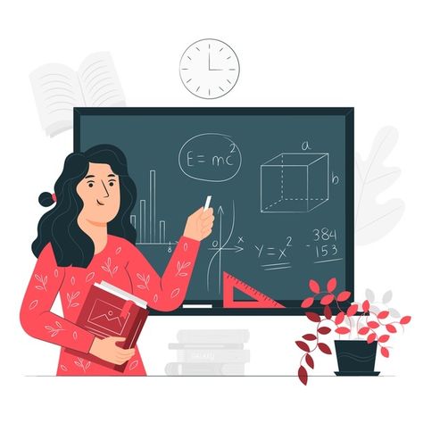 Teacher concept illustration | Free Vector #Freepik #freevector #school #teacher #presentation #class Teachers Illustration, Craft For Beginners, History Subject, Guitar Illustration, World Teacher Day, Student Cartoon, School Illustration, Modern Classroom, Illustration Story