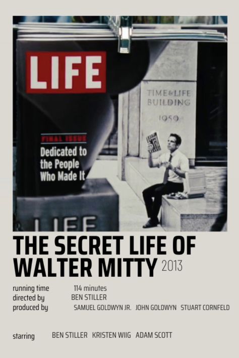 The Life Of Walter Mitty, Secret Life Of Walter Mitty Movie Poster, The Secret Life Of Walter Mitty Quotes, Secret Life Of Walter Mitty Wallpaper, The Secret Life Of Walter Mitty Poster, Walter Mitty Aesthetic, Secret Life Of Walter Mitty Tattoo, Walter Mitty Tattoo, The Secret Life Of Walter Mitty