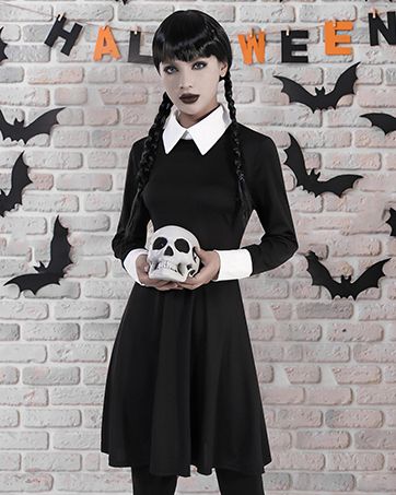 Halloween Addams Family Costume Women Adult Wednesday Costume Dress Halloween Addams Family, Addams Family Costume, Wednesday Costume, Wednesday Addams Costume, Wednesday Dress, Addams Family Costumes, Addams Family Wednesday, Costume Women, Addams Family