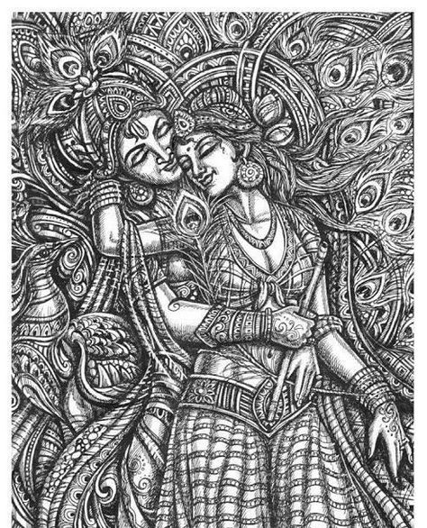 Brahma And Saraswati, Indian Gods Drawing, Half Shiva Half Parvati, Gods Drawing, Pen Art Work, Boho Art Drawings, Art Concepts, Mandala Art Therapy, Ganesh Art