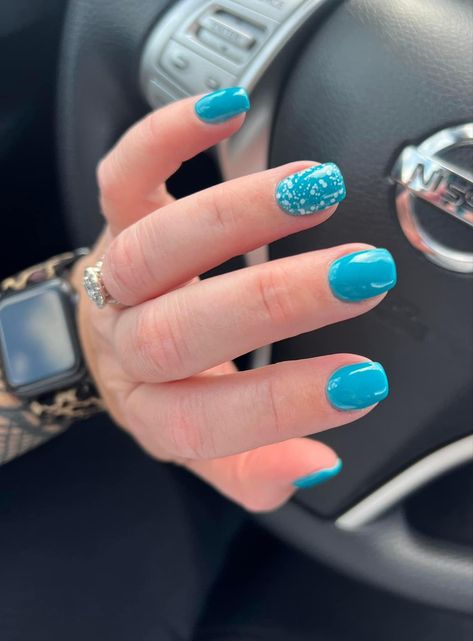 Turquoise Nails, Glittery Nails, Dipped Nails, Gel Manicure, Short Acrylic Nails, Manicure And Pedicure, Toe Nails, Fashion Nails, Beautiful Nails