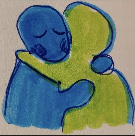 Happy Feelings Pictures, Belonging Illustration, Hug Doodle, Hugs Friendship, Moments Podcast, Self Hug, Reaching Out For Help, Safe Love, Lexi Hidalgo