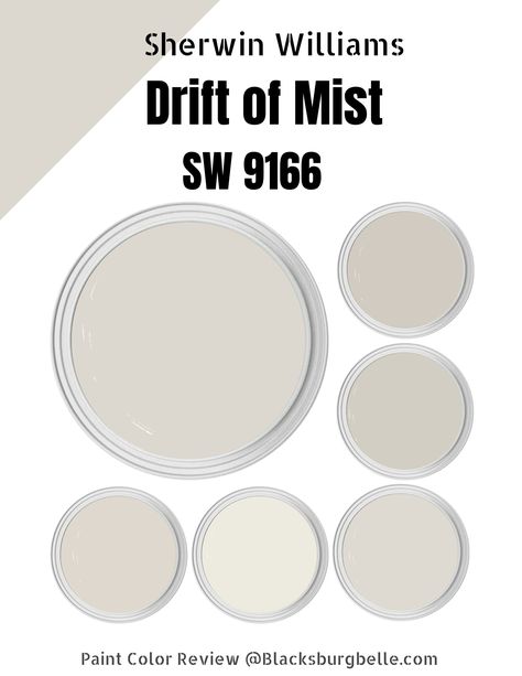 Sherwin Williams Drift of Mist (Palette, Coordinating & Inspirations) Sherwin Williams Crushed Ice Coordinating Colors, Crushed Ice Sherwin Williams Kitchen, Crushed Ice Sherwin Williams Living Room, Sw Crushed Ice Walls, Crushed Ice Sherwin Williams, Creamy Paint Colors, Sherwin Williams Crushed Ice, Sherwin Williams Silver, Alpaca Sherwin Williams