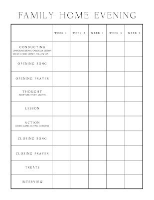 Family Home Evening Activities, Family Home Evening Chart Printable Free, Family Home Evening Board, Family Home Evening Chart, Lds Family Home Evening Ideas, God 2024, Family Home Evening Ideas, Family Home Evening Lessons, Closing Prayer