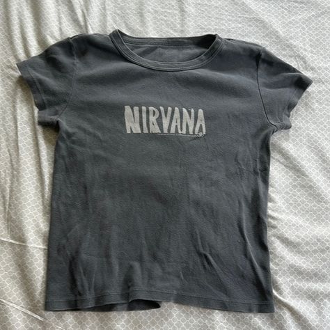 Nirvana T-shirt Nirvana Clothes, Thrifting Manifestation, Brandy Shirt, Nirvana T Shirt, Acid Bath, Nirvana Shirt, Diy Outfits, Outfit Png, John Galt