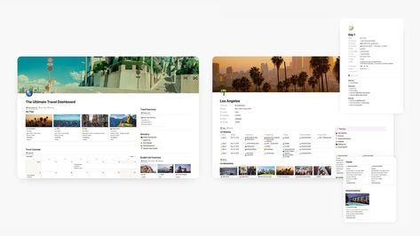 Notion Travel Template, Travel Bucket Lists, Notion Template Ideas, Travel Template, Itinerary Design, Travel Planner Template, Notion Templates, Adventure Vacation, Vacation Days