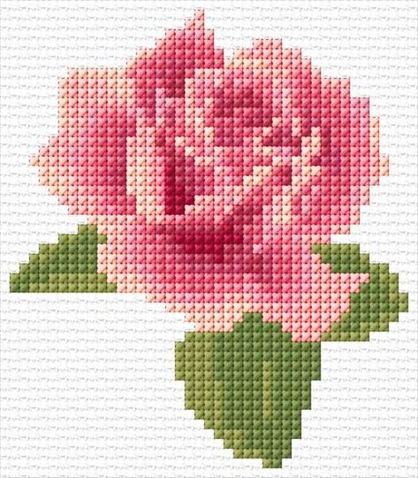 Free Cross Stitch Patterns Roses, Cross Stitch Rose Flowers, Cross Stitch Rose Pattern Free, Small Cross Stitch Patterns Flower, Cross Stitch Rose Pattern, Rose Cross Stitch, Rose Cross Stitch Pattern, Cross Stitch Quotes, Cross Stitch Pillow