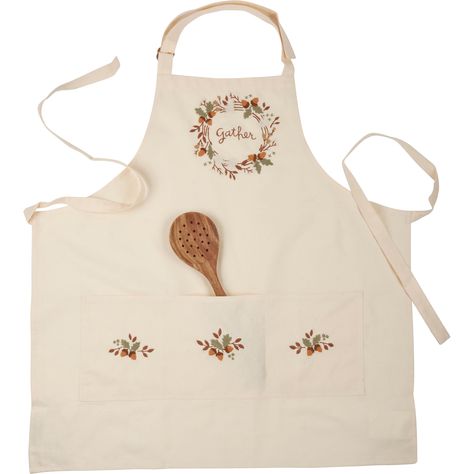 Shop our Fall & Harvest Collection for this Gather Apron from Primitives By Kathy. The industry leader in home decor, home accents, gifts and more. Gather Apron, Embroidered Apron, Primitives By Kathy, Fall Leaf, Cleaning Accessories, Fall Foliage, Fall Harvest, Neck Strap, Decor Home