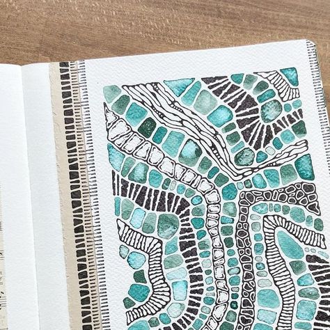 Bec Blair on Instagram: "Notebook 17: 12 . . . . . #illustration #illustrationartists #womenwhodraw #womenartists #patterndesign #graphicillustration" Becky Blair Art, Bec Blair Illustration, Amanda Rach Lee Doodle Planner, Blair Illustration, Anne Blair Brown Paintings, Illustrated Notebook, Doodle Zen, White Journal, Zen Patterns