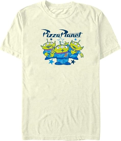 Pixar Toy Story Alien Friends Short Sleeve Tee Shirt, Natural, X-Small | Amazon.com Pizza Planet Alien, Toy Story Pizza Planet, Pizza Planet, Toy Story Shirt, Woody And Buzz, Friends T Shirt, Toy Story Alien, Friends Tshirt, Pixar Toys