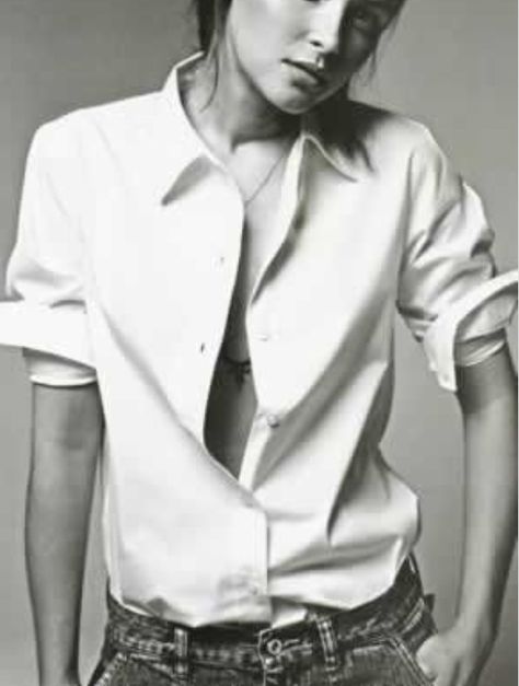 Lesbian femme fashion...def my style :-) Gap Campaign, Tasha Tilberg, Androgynous Girls, Androgynous Women, Perfect White Shirt, Classic White Shirt, Androgynous Fashion, Crisp White Shirt, Ruby Rose