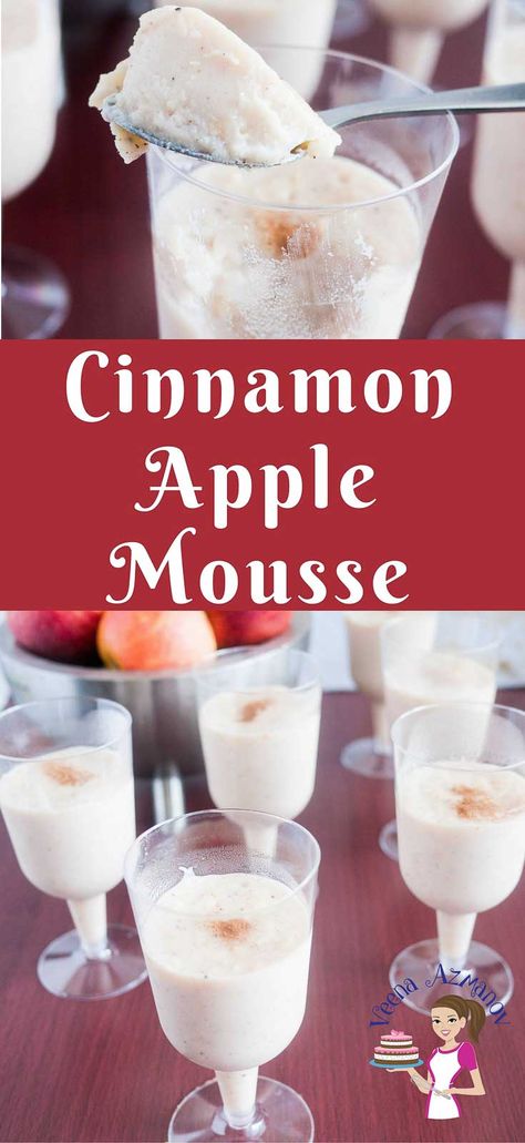 Cinnamon Apple Mouse Recipe by Veena Azmanov Apple Mousse, Mouse Recipes, Delight Recipes, Apple Mouse, Exotic Recipes, Bakers Delight, Apple And Cinnamon, Apple Dessert, Grilled Fruit