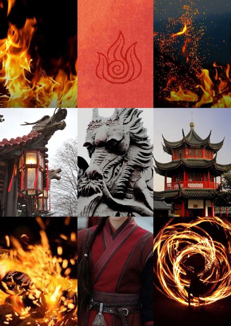 Firebending fire nation bending avatar the last airbender aesthetic mood board Fire Lord Aesthetic, Fire Nation Architecture, Avatar The Last Airbender Fire Bending, Atla Fire Nation Aesthetic, Fire Bending Aesthetic, Fire Nation Aesthetic Clothes, Fire Nation Palace, Fire Aesthetic Element, Firebending Aesthetic