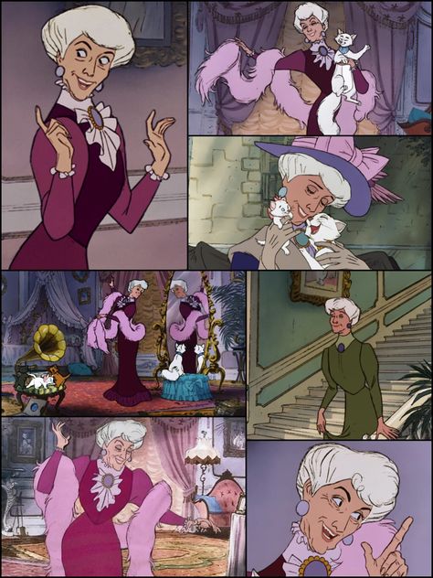 “The AristoCats” (Buena Vista, 1970) Madame Adelaide Bonfamille Disney Old Cartoons, Human Aristocats, Madame Aristocats, The Aristocats Human, Vintage Disney Aesthetic, Adelaide Bonfamille, Madame Adelaide, Aristocats Madame Adelaide, Aristocats Everybody Wants To Be A Cat