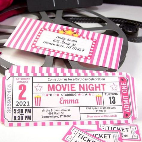 5 Things You Forgot To Clean That Might Be Grossing Out Your Guests Pink Movie Night, Movie Night Party Decorations, Movie Night Sign, Movie Night Printables, Movie Ticket Template, Movie Party Decorations, Movie Ticket Stubs, Movie Night Tickets, Movie Ticket Invitations