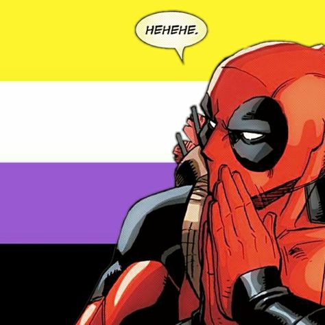 - non binary icon !!! || littlejxn Deadpool Icon, Flag Icon, Non Binary, Deadpool, Flag