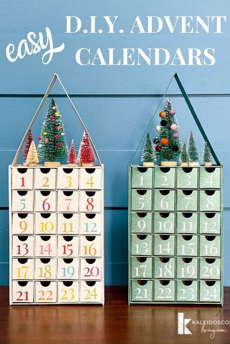 Make An Advent Calendar, Homemade Advent Calendars, Advent Calendar Ideas, Advent Calendar Boxes, Advent Box, Christmas Advent Calendar Diy, Wooden Advent Calendar, Advent Calendars For Kids, Advent Calenders