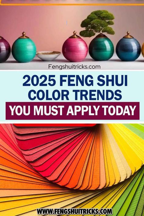 As 2025 begins, it’s a good opportunity to learn about Feng Shui color trends and how they affect your home. Trending Feng Shui colors will continue to boost living spaces’ vitality and beauty in 2025. Feng Shui 2024 Home, Color Trends For 2025, Best Colors For Bedroom Feng Shui, 2025 Color Of The Year, Flying Star Feng Shui 2023, 2025 Color Trends, Feng Shui Flying Stars 2023, Flying Star Feng Shui 2024, Zen Things