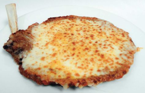 Costoletto di Vitello Parmigiana (Veal Parmesan) Recipe | Via Alloro    #veal #recipe #meat #cookbook #food Best Veal Parmesan Recipe, Veal Parmesan Recipe, Veal Cutlet Recipes, Veal Parmesan, Veal Chop, Italian Street Food, Eggplant Parmesan Baked, Veal Recipes, Parmesan Recipe