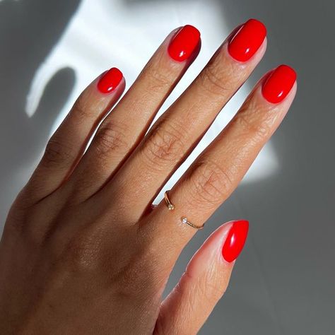 Iram Shelton on Instagram: "For this weeks #manimonday I decided to keep it classic. @hermes Rouge Casaque Ring is @mejuri" Nail Color Ideas, Fun Nail Colors, September Nails, Nail Color Trends, Spring Nail Trends, Cute Spring Nails, Spring Nail Colors, Her Nails, Vacation Nails