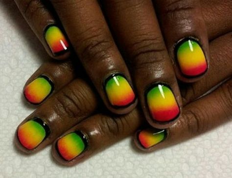 Rasta nails African Nail Art, Juneteenth Nails, Teacher Nail Art, Jamaica Nails, Black Nail Ideas, Teacher Nails, Rasta Nails, Disco Nails, Beautiful Nail Art Designs