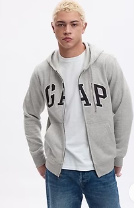 Classic GAP zip up. Very versitle and timeless look. Grey with embroidered lettering with black and white accents. Incredibly comfortable and warm. Vintage Soft, White Accents, Full Zip Hoodie, Front Zipper, Zip Hoodie, Zip Ups, Cotton Blend, The Incredibles, Grey