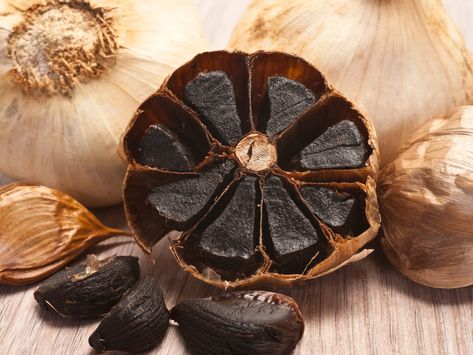 What Is Black Garlic and How Do You Use It? Garlic Benefits, Raw Garlic, Food Network Canada, Sandwich Spread, Black Garlic, Tahini Sauce, Garlic Recipes, Wine Sauce, Fool Proof Recipes