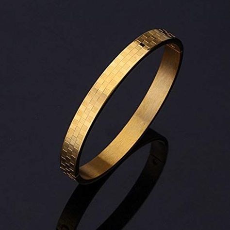 Mens Bracelet Gold Jewelry, Man Gold Bracelet Design, Simple Gold Bangle, Gold Kada, Solid Gold Bangle, Gold Bangles Indian, Gold Bangles For Women, Gold Jewelry Outfits, Gold Bangle Set