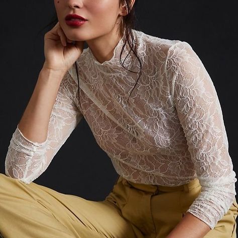 Lace Turtleneck Top, Lace Turtleneck, Turtleneck Outfit, Petite Blouses, Fashion Articles, Layered Tops, Petite Tops, Turtle Neck Top, Inspired Dress