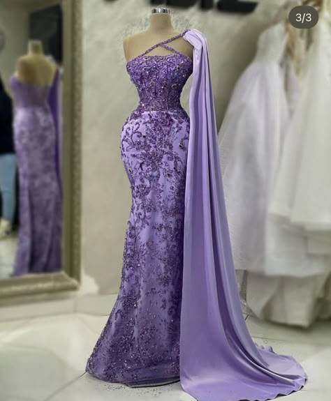 Purple Birthday Dress Long, Purple Evening Gowns Elegant, Purple Dinner Gown, Purple Nigerian Dress, Purple Fitted Mermaid Dress, Purple Dinner Dress, Purple Pageant Dress, Purple Grad Dresses, Gown Aesthetic