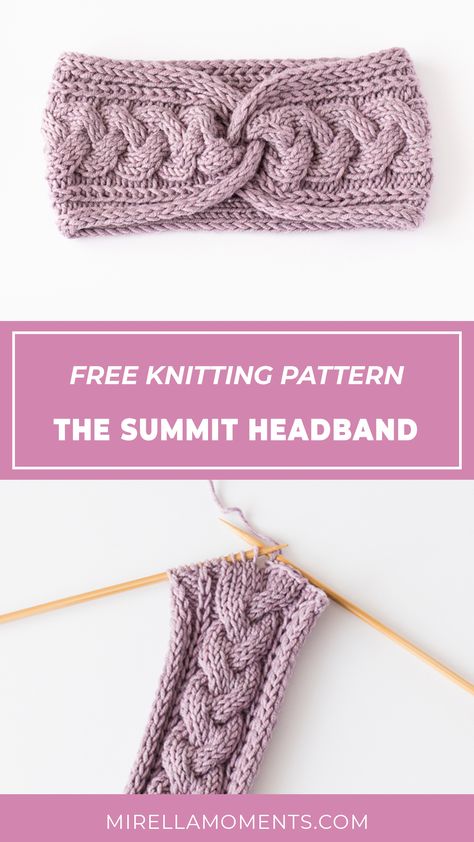 The Summit Headband free knitting pattern Knitted Head Bands Patterns Free Easy, Free Headband Knitting Patterns, Earwarmer Knitting Patterns, Knit Gifts, Headband Knitting Pattern, Knitted Headband Free Pattern, Nature Drawings, Winter Knitting Patterns, Headband Knitting