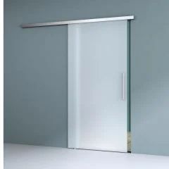 Frameless Sliding Interior Glass Doors | Durovin UK Frosted Glass Sliding Door Bathroom, Glass Sliding Doors Bathroom, Frosted Glass Door Design, Wickes Bathroom, Frosted Glass Sliding Door, Internal Glass Sliding Doors, Glass Bathroom Door, Interior Sliding Glass Doors, Sliding Door Rail