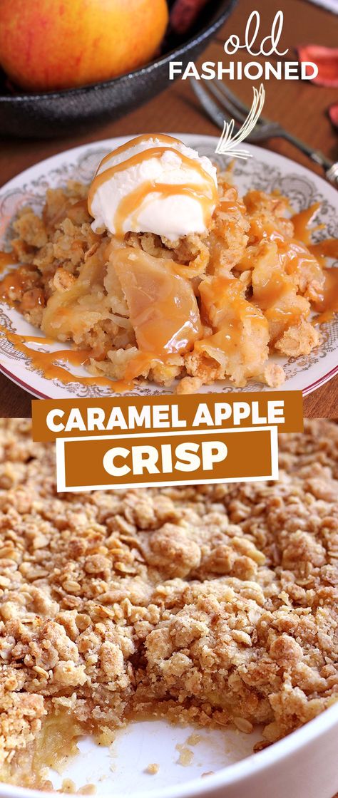 Apple Crisp Cheesecake Bars, Caramel Apple Crisp Recipe, Caramel Apple Crisp Cheesecake, Homemade Caramel Apple, Apple Crisp Pie, Apple Crisp Cheesecake, Caramel Apple Crisp, Apple Crisp Easy, Crisp Apple