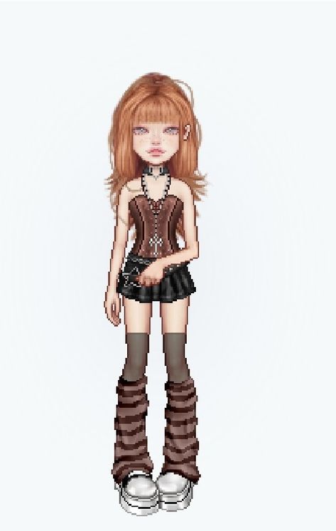 Everskies Characters, Tvd Dr, Roblox Hair, Everskies Fits, Fashion Gal, Power Girl, Ginger Hair, Stage Outfits, Alternative Fashion