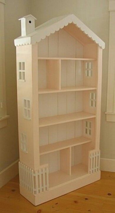 Doll house for Brookie Ruang Tamu Outdoor, Dollhouse Bookcase, Old Bookcase, Large Bookcase, Play Kitchens, Diy Casa, Diy Interior, Play Kitchen, Old Furniture