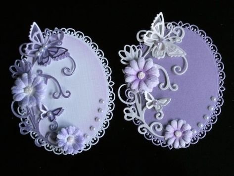 Card Toppers Handmade, Flower Die Cut Cards, Card Embellishments, Spellbinders Cards, Candy Cards, Making Greeting Cards, Card Toppers, Elegant Cards, Butterfly Cards